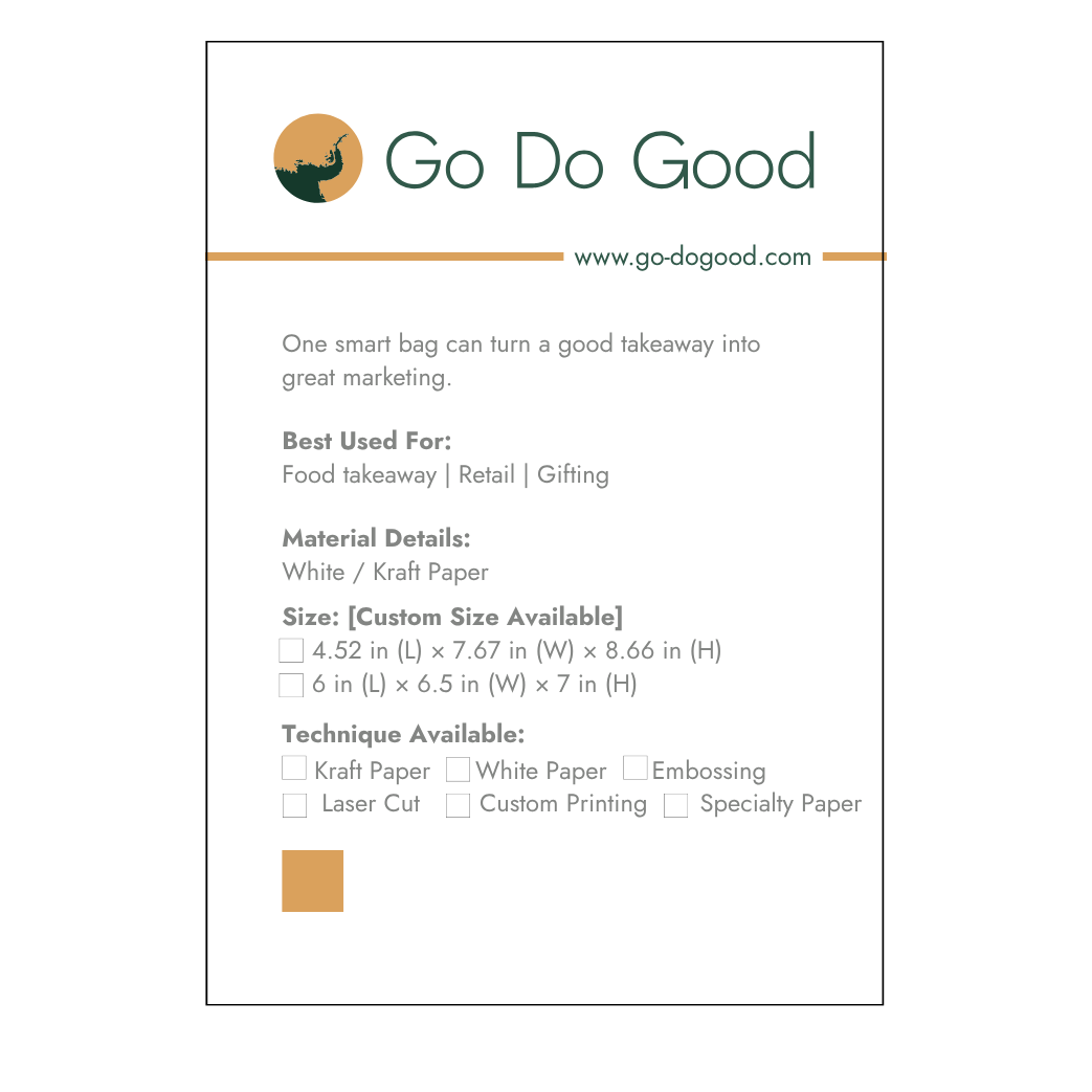 Takeaway bag : Flat handle