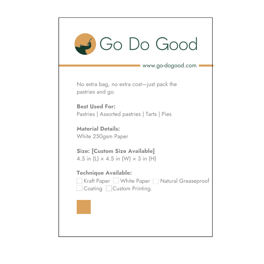 Pastry Box with Built-in Handle