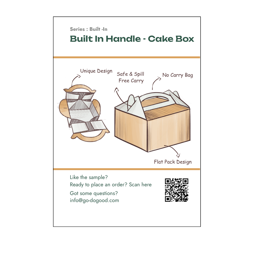Cake Box with Built-in Handle