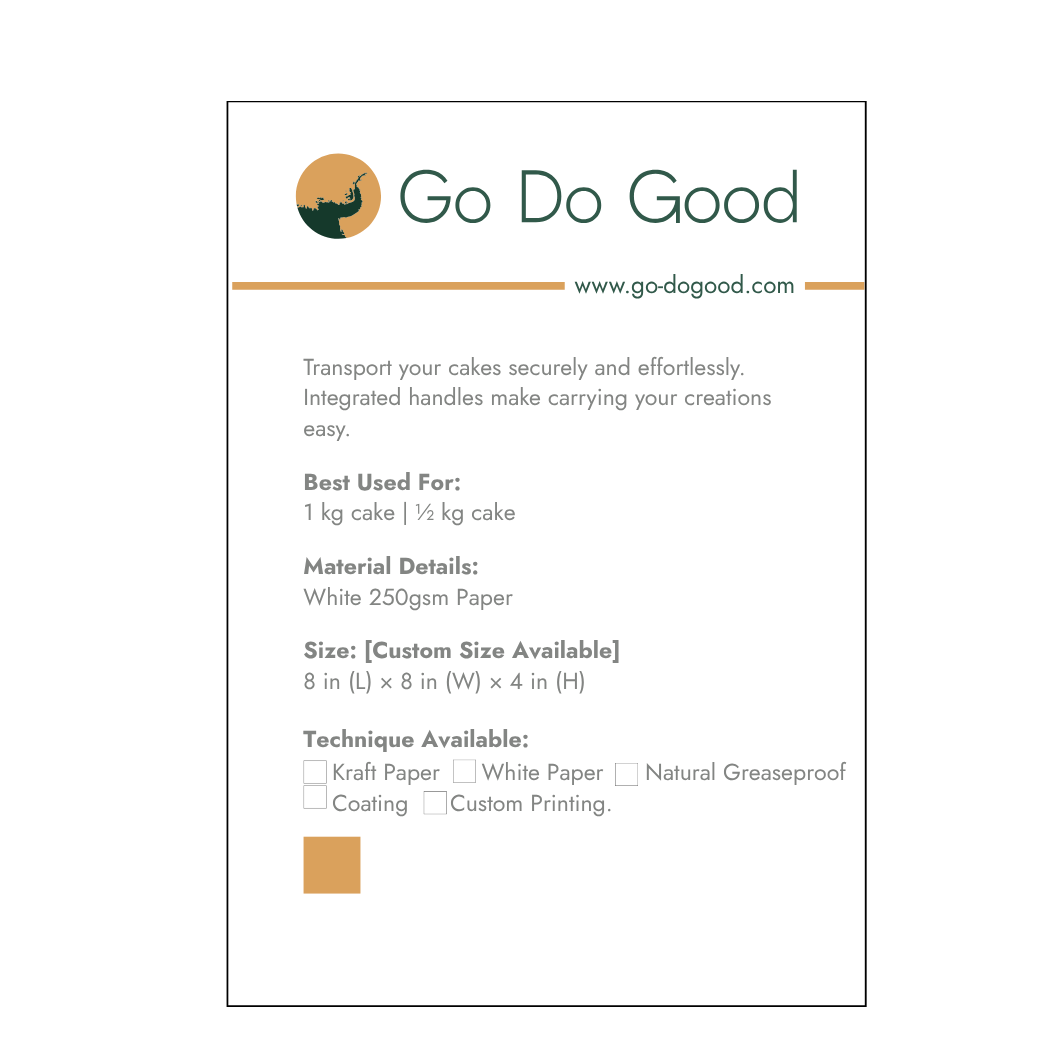 Cake Box with Built-in Handle