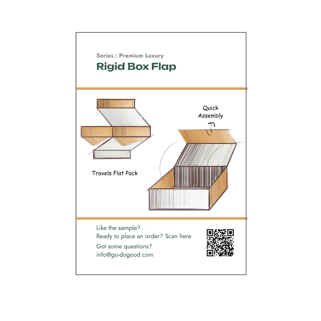 Magnetic flap rigid box