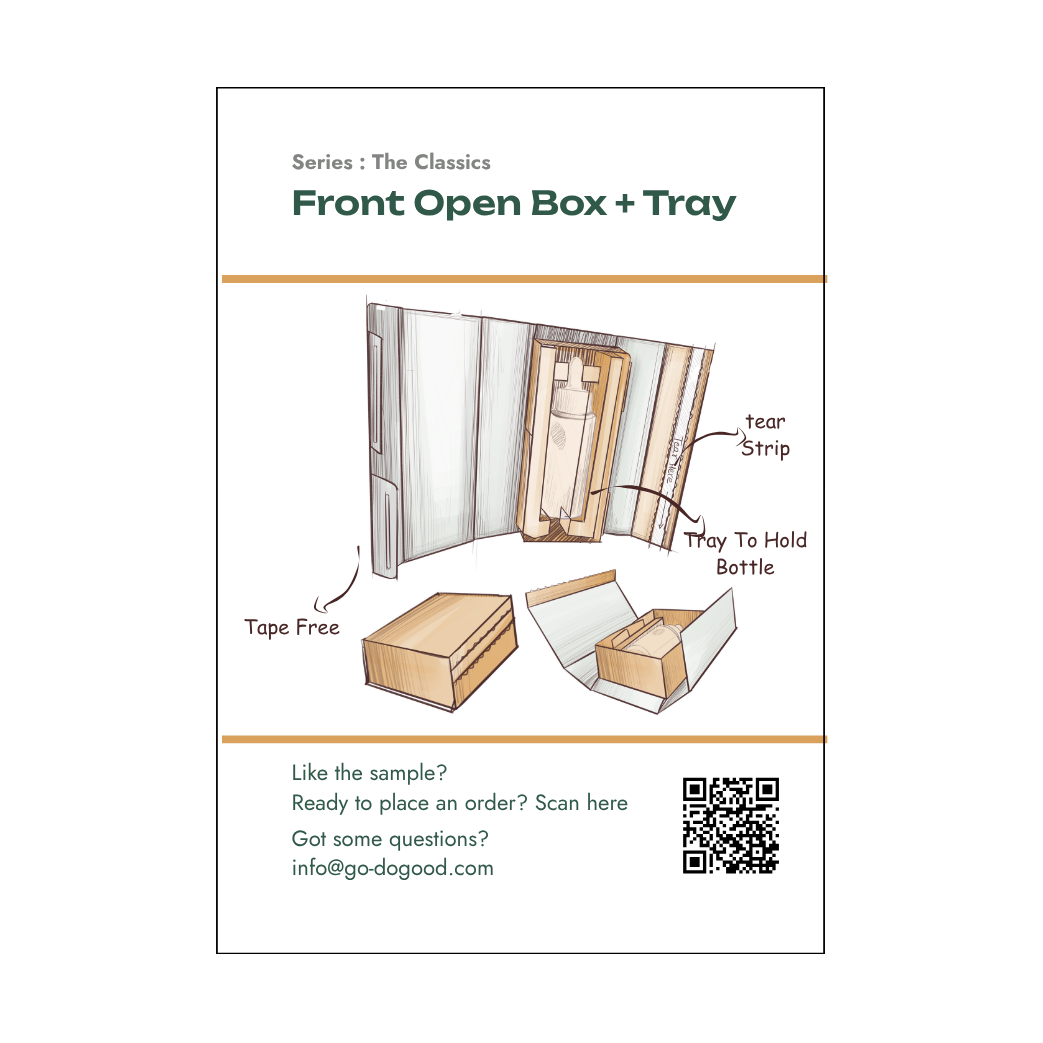 Top open box with tear strip