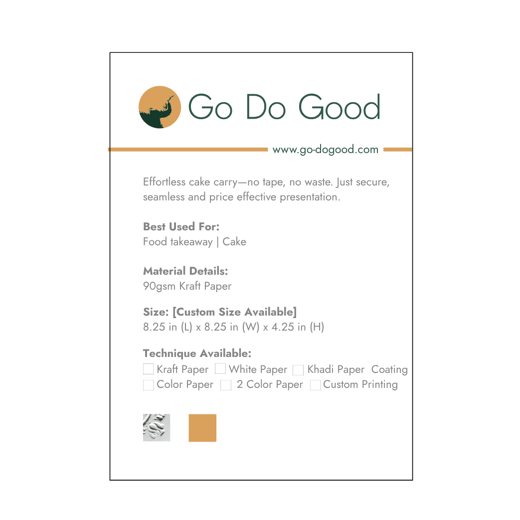 Takeaway Bag : Cake bag