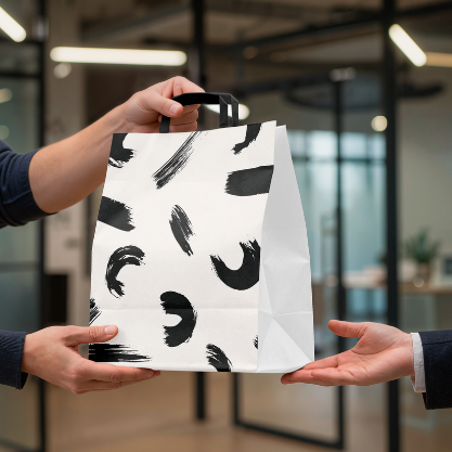 Takeaway bag : Flat handle