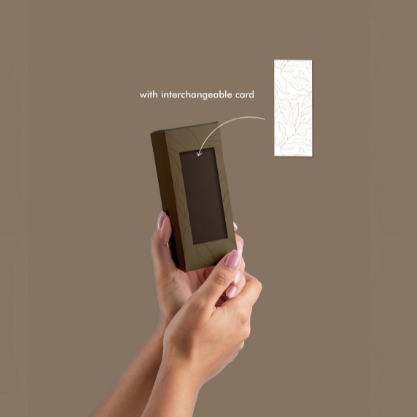 Box with interchangeable cards