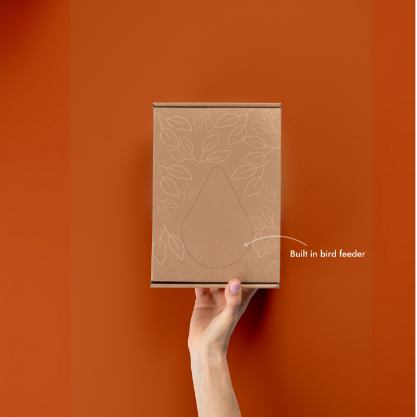 Corrugation box as a bird feeder